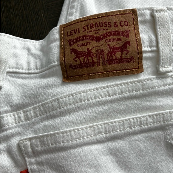 Classic Levi's 721 High-Rise Skinny White Denim (Size 27) - Picture 8 of 12